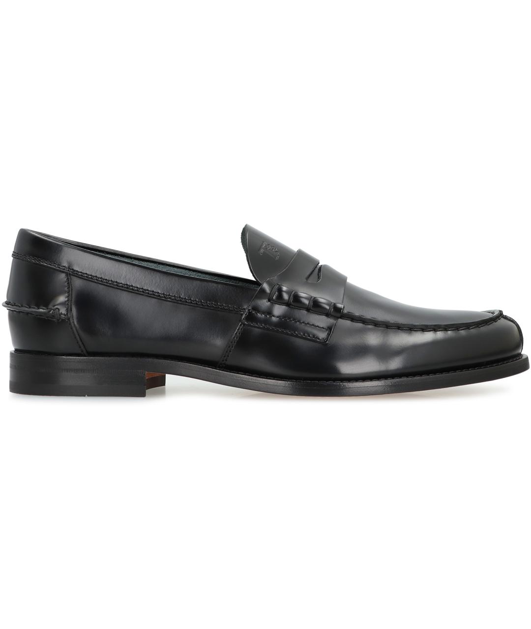 TOD'S Черные кожаные лоферы, фото 1
