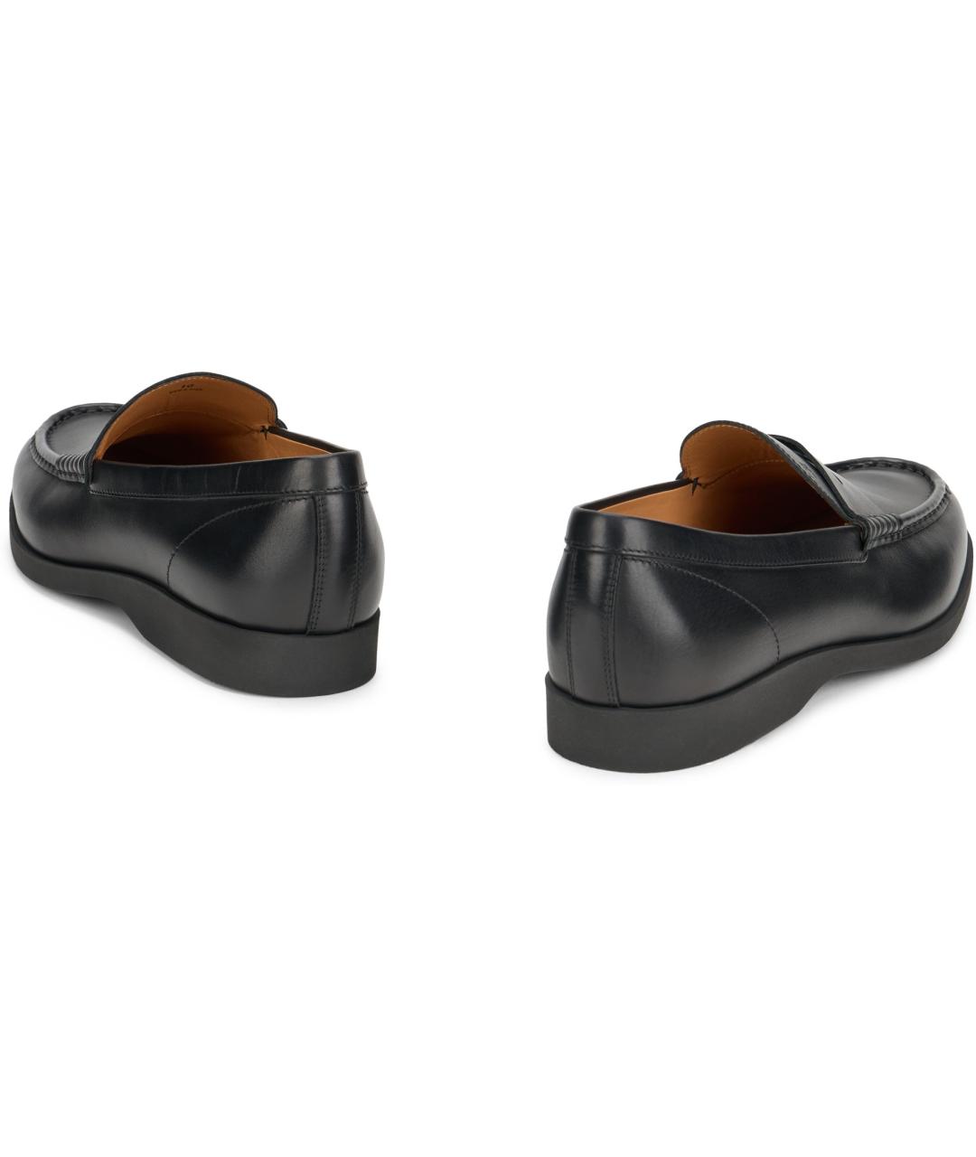 TOD'S Черные кожаные лоферы, фото 3