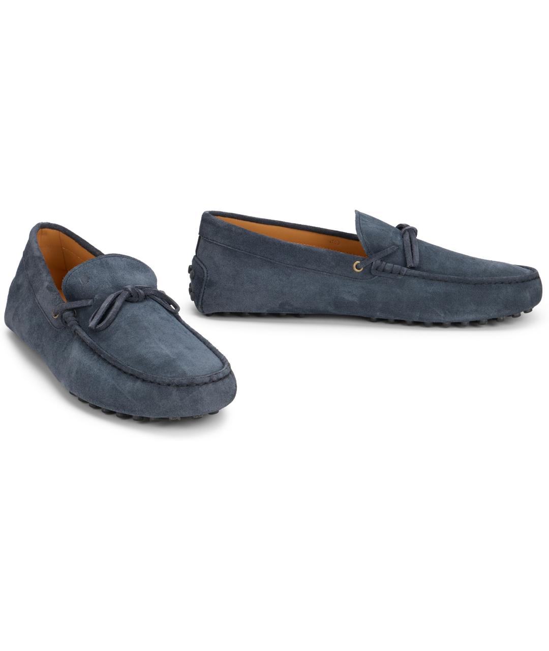 TOD'S Синие кожаные лоферы, фото 2