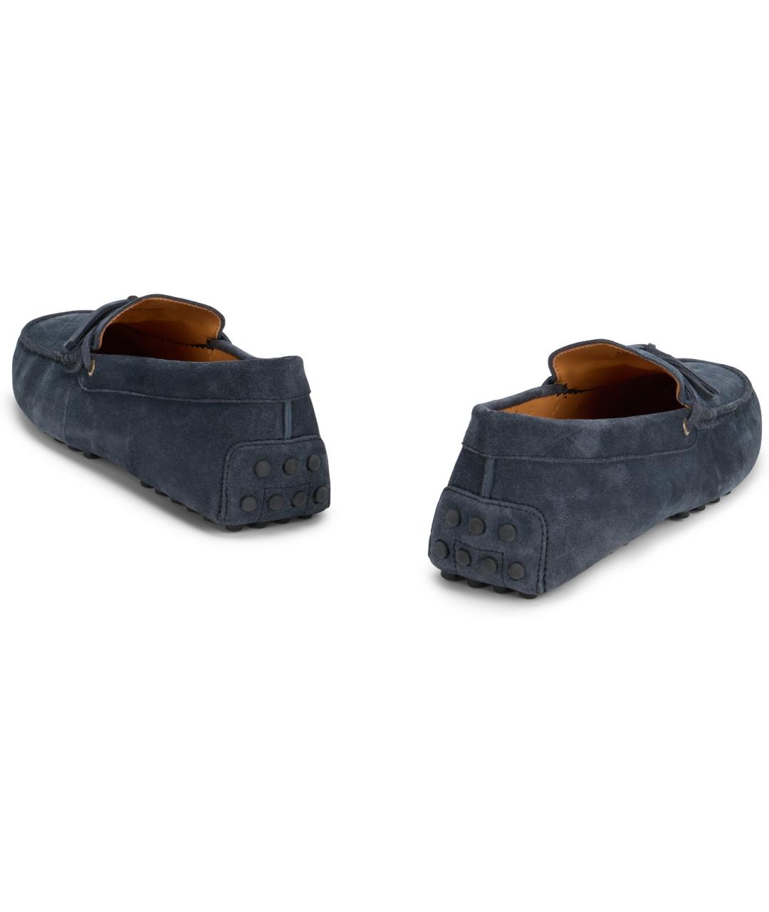 TOD'S Синие кожаные лоферы, фото 3
