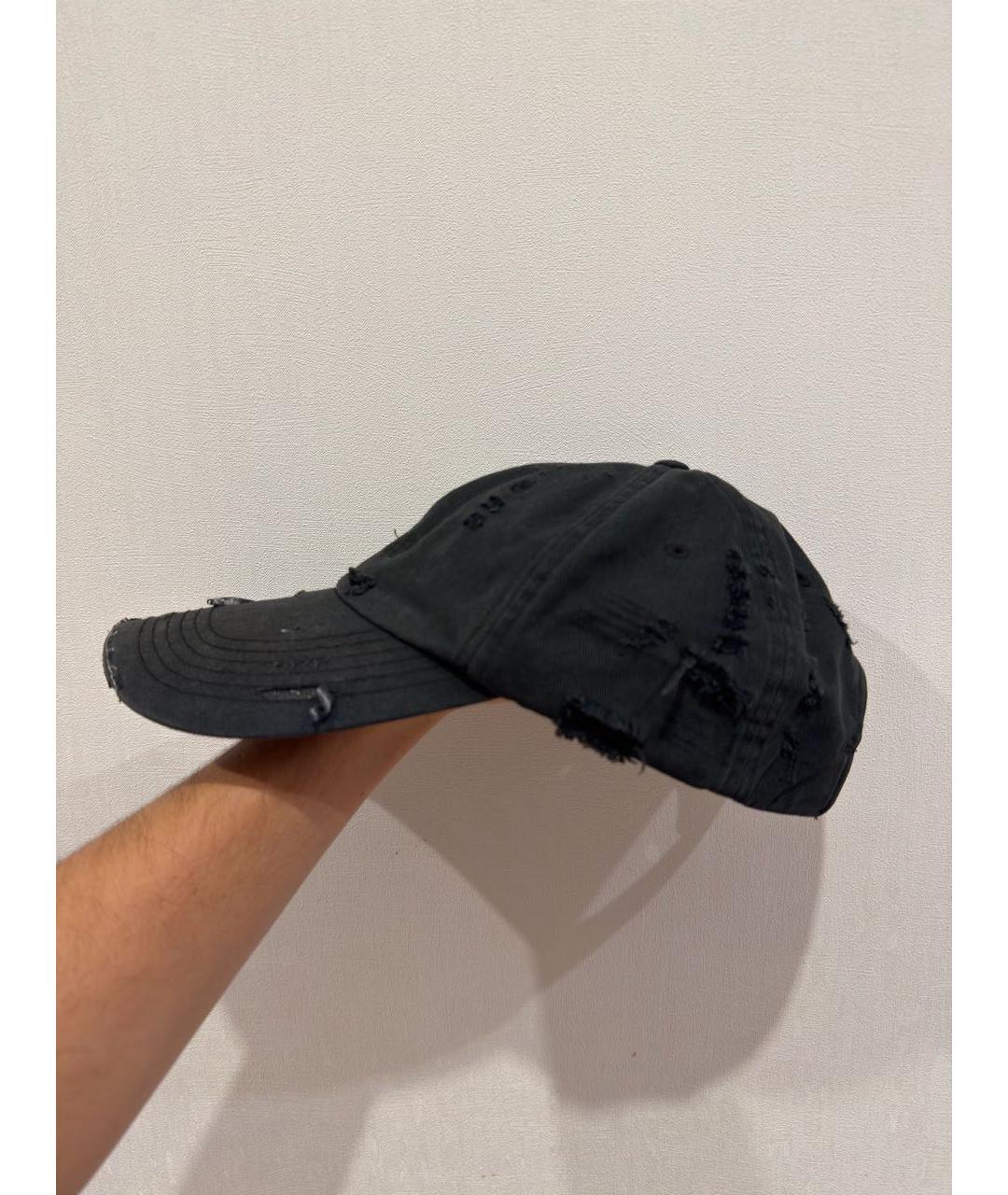 VETEMENTS Черная хлопковая кепка, фото 4
