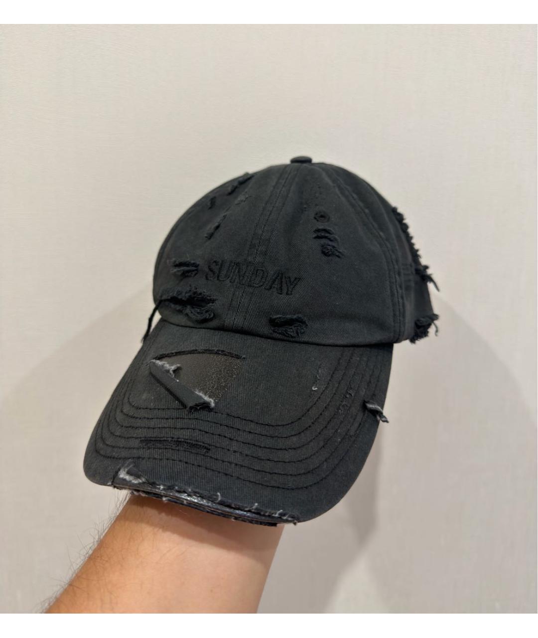 VETEMENTS Черная хлопковая кепка, фото 2