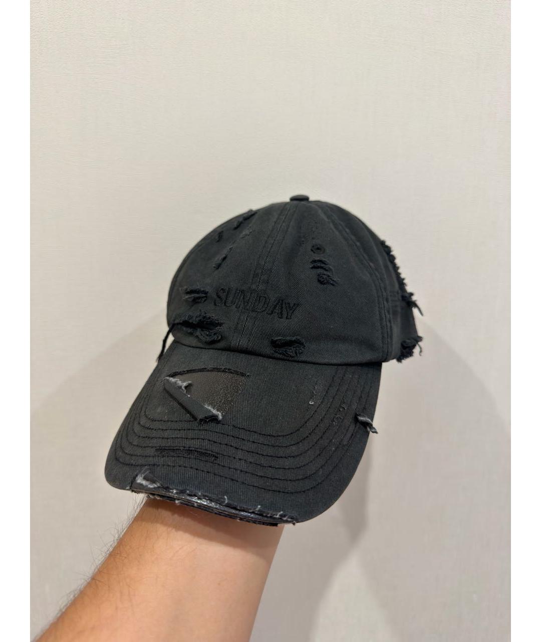 VETEMENTS Черная хлопковая кепка/бейсболка, фото 2