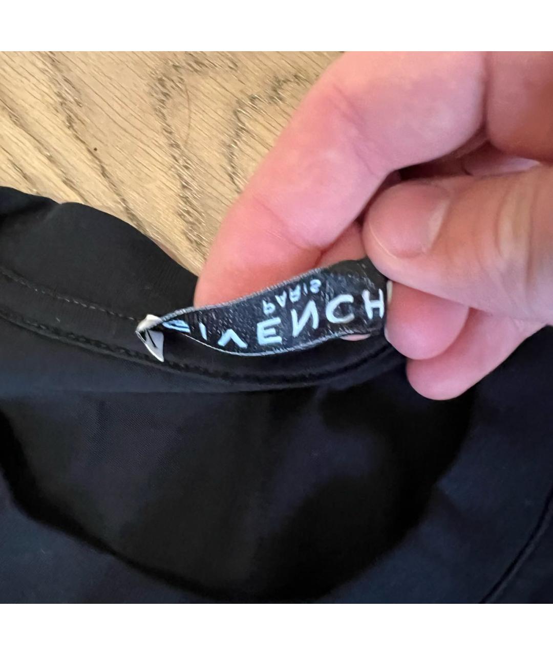 GIVENCHY Черная хлопковая футболка, фото 4