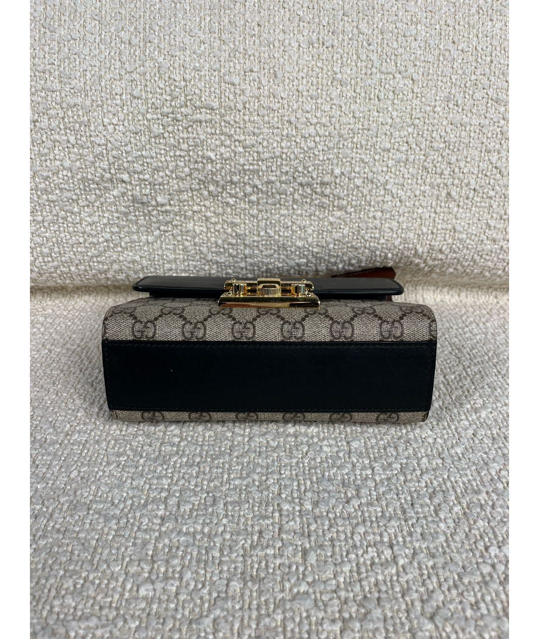 GUCCI Черная кожаная сумка через плечо, фото 6