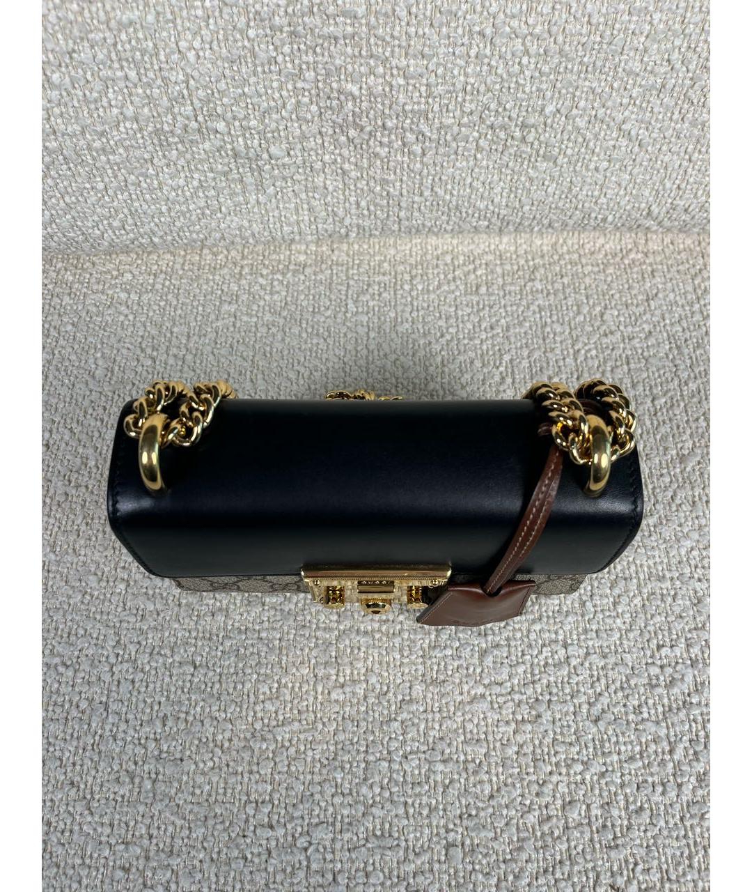 GUCCI Черная кожаная сумка через плечо, фото 8