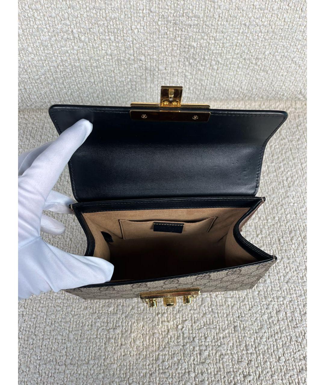 GUCCI Черная кожаная сумка через плечо, фото 4