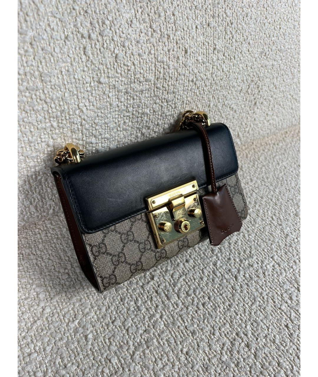 GUCCI Черная кожаная сумка через плечо, фото 2
