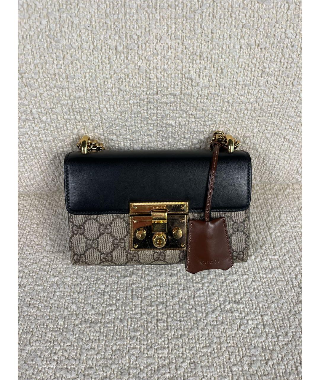 GUCCI Черная кожаная сумка через плечо, фото 9