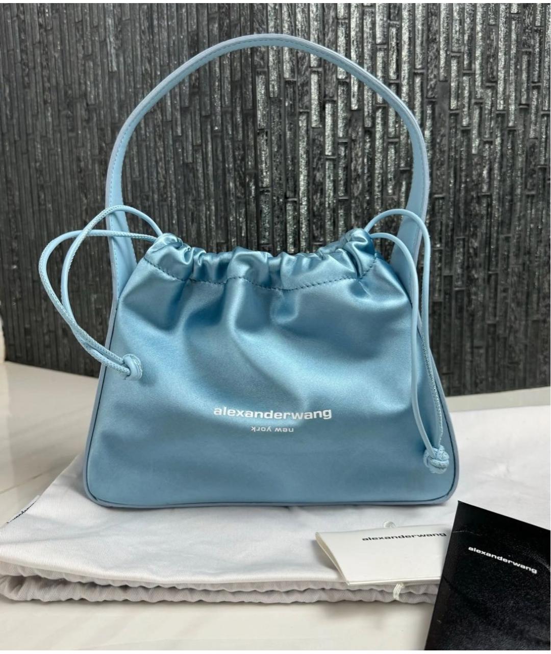 ALEXANDER WANG Голубая сумка с короткими ручками, фото 6