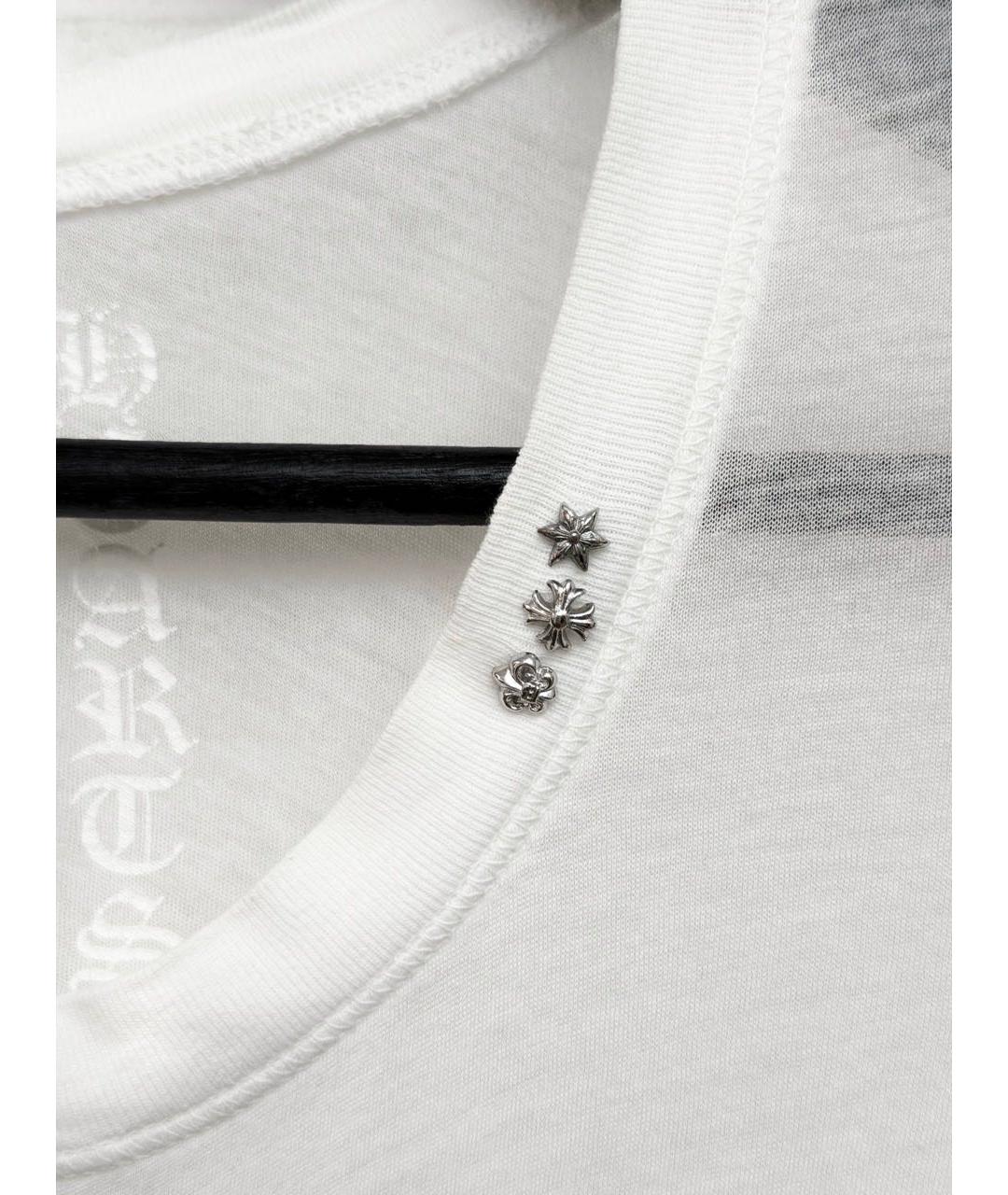 CHROME HEARTS Белая хлопковая футболка, фото 3