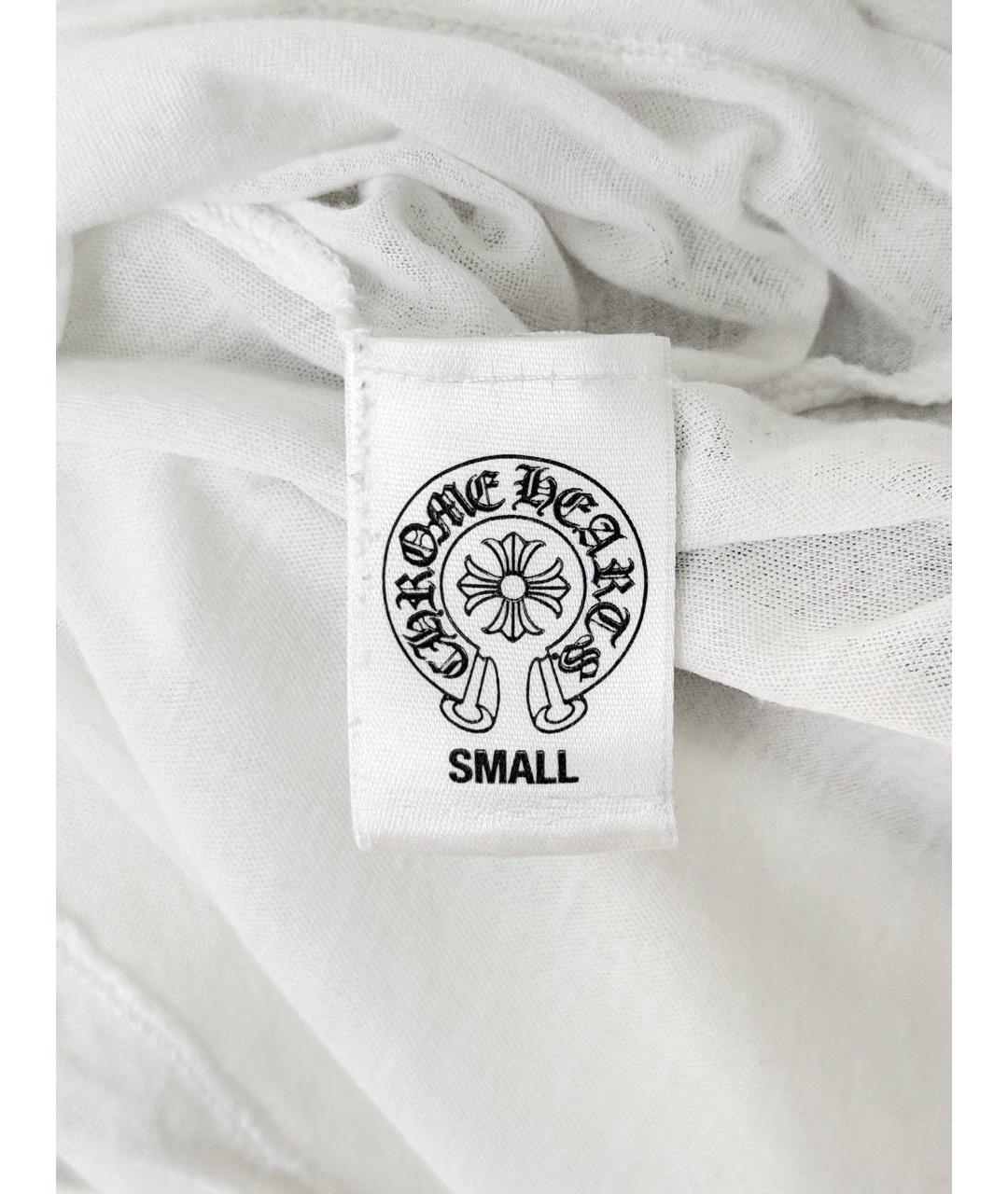 CHROME HEARTS Белая хлопковая футболка, фото 4