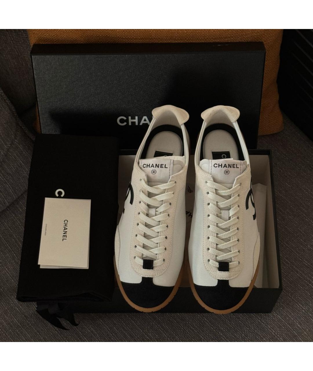 CHANEL Мульти кожаные кеды, фото 2