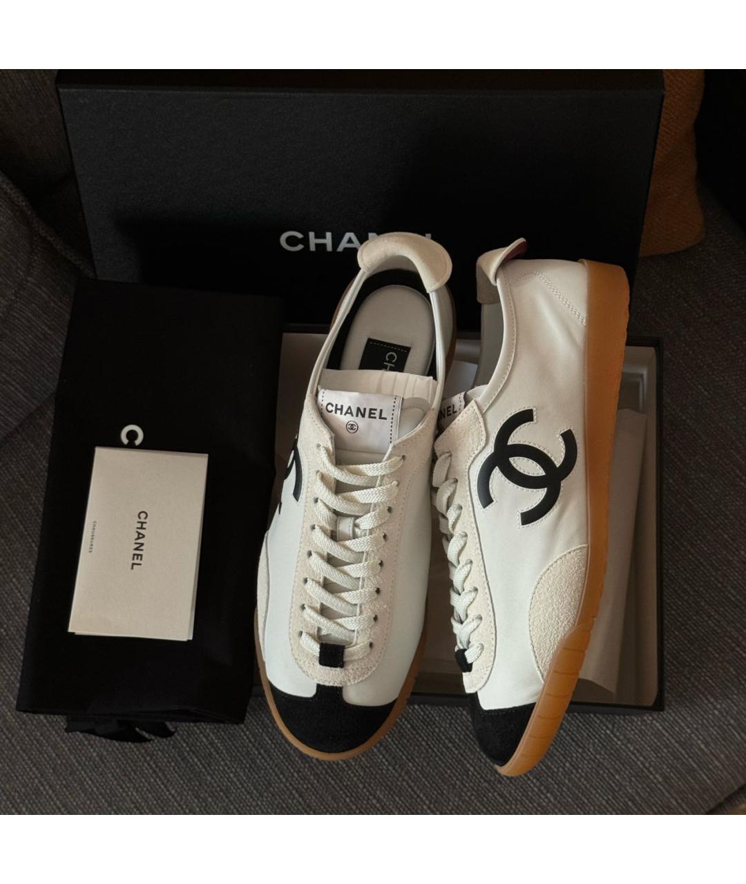 CHANEL Мульти кожаные кеды, фото 3