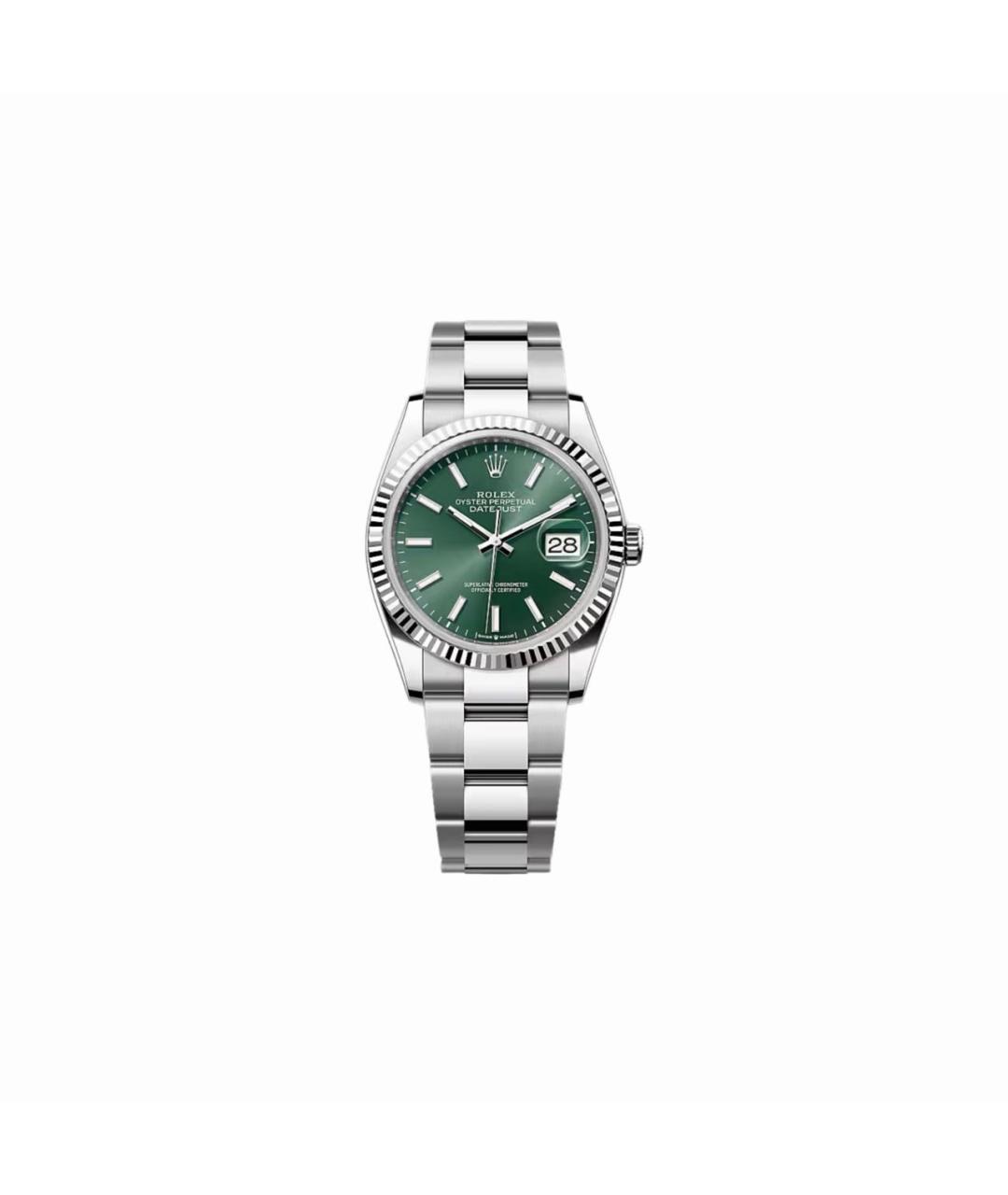 ROLEX Зеленые часы из белого золота, фото 3