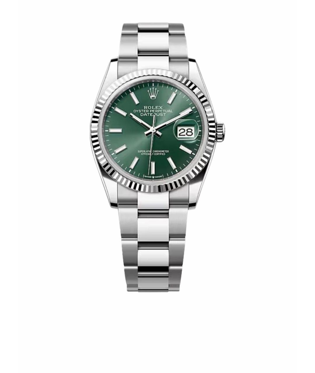 ROLEX Зеленые часы из белого золота, фото 1