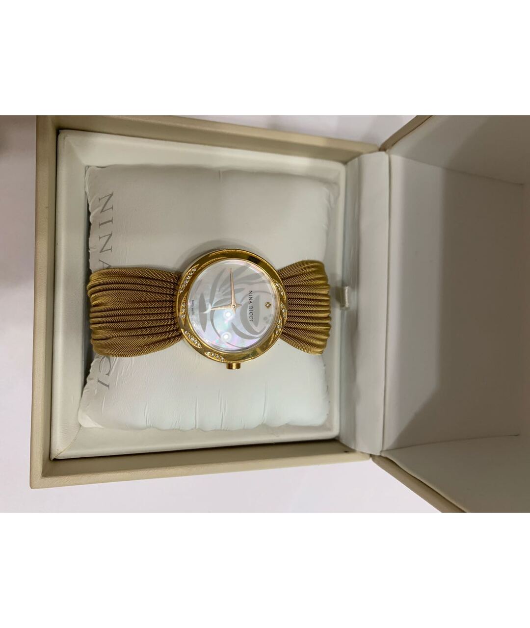 NINA RICCI Золотые металлические часы, фото 4