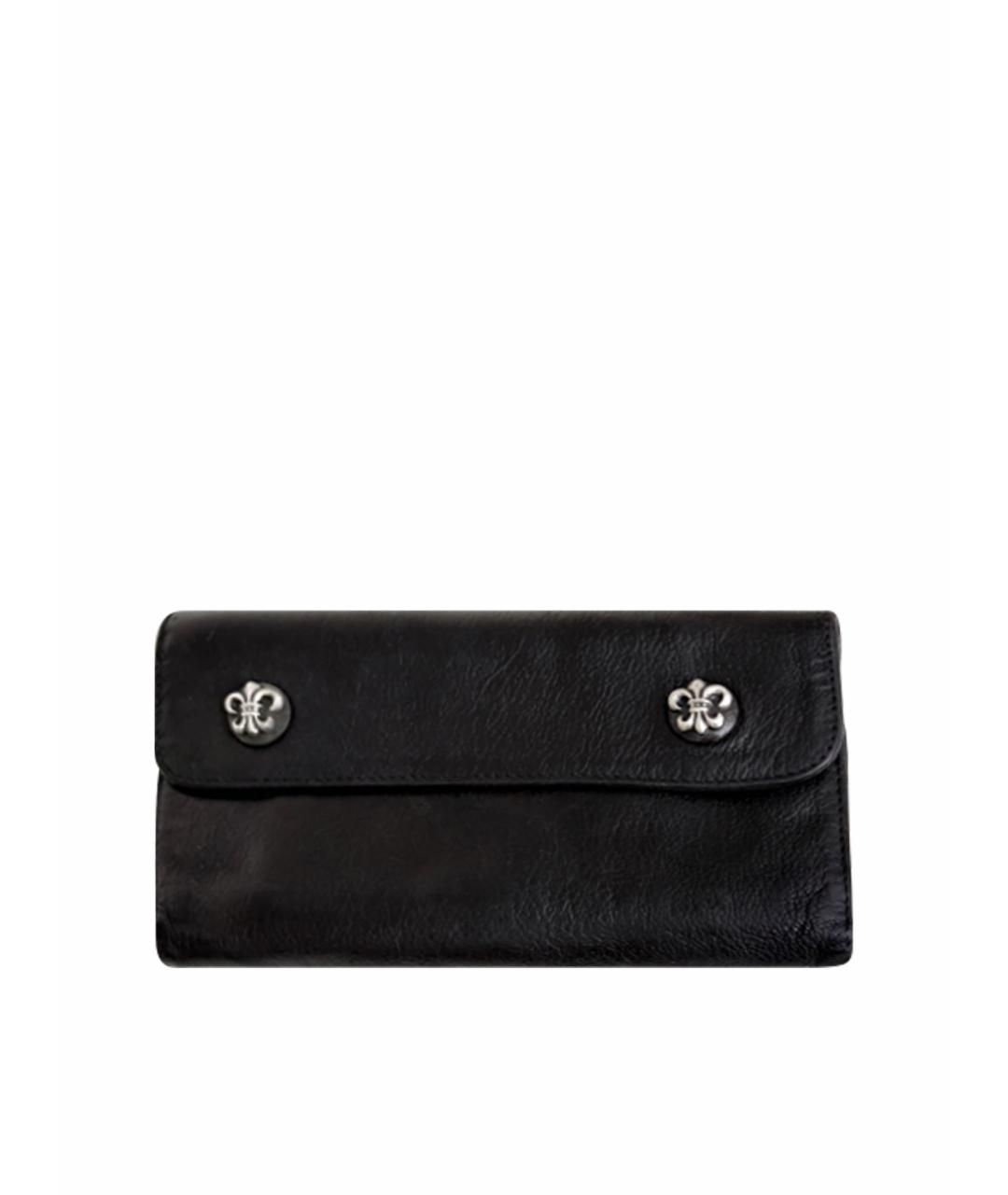 CHROME HEARTS Черный кожаный кошелек, фото 1