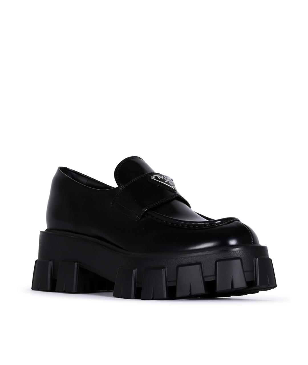PRADA Черные кожаные лоферы, фото 4