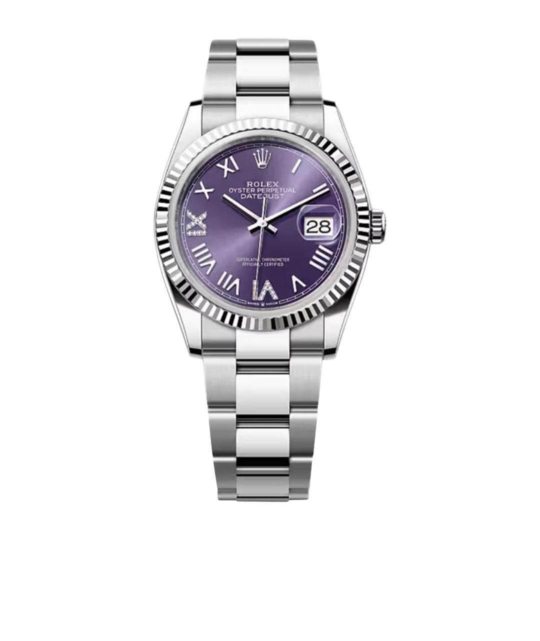 ROLEX Фиолетовые часы из белого золота, фото 1