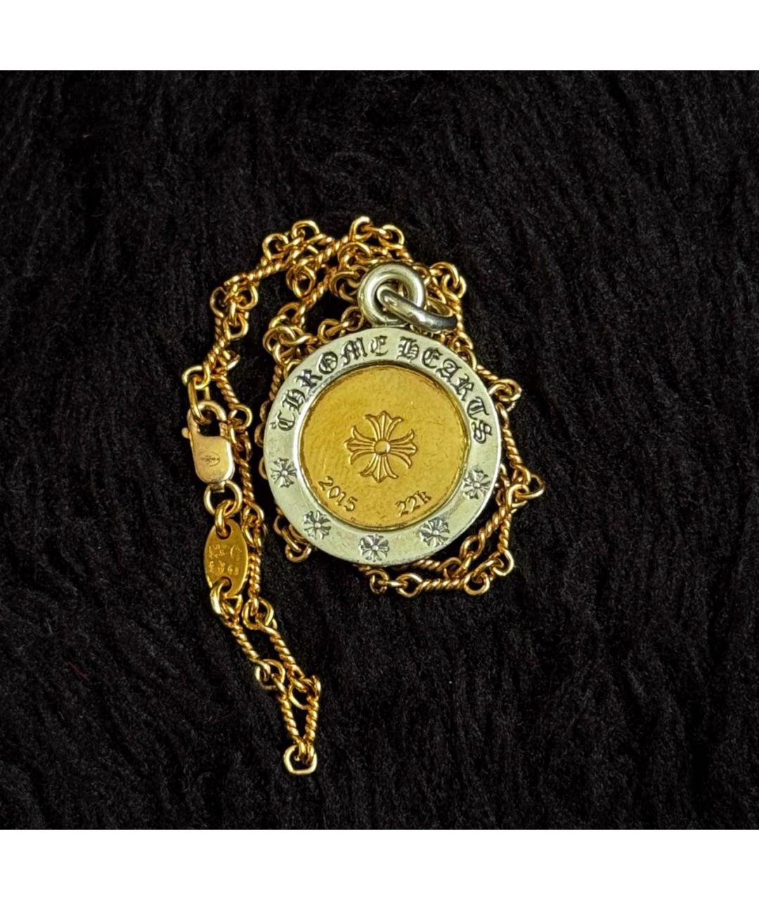 CHROME HEARTS Серебряная цепочка/подвеска из желтого золота, фото 2