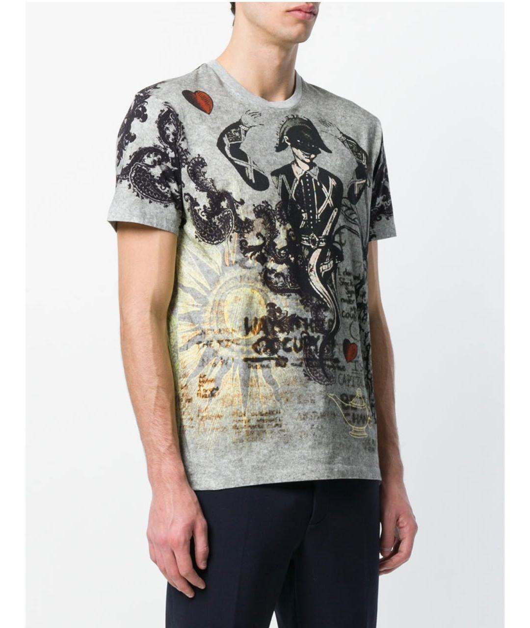 ETRO Серая хлопковая футболка, фото 4