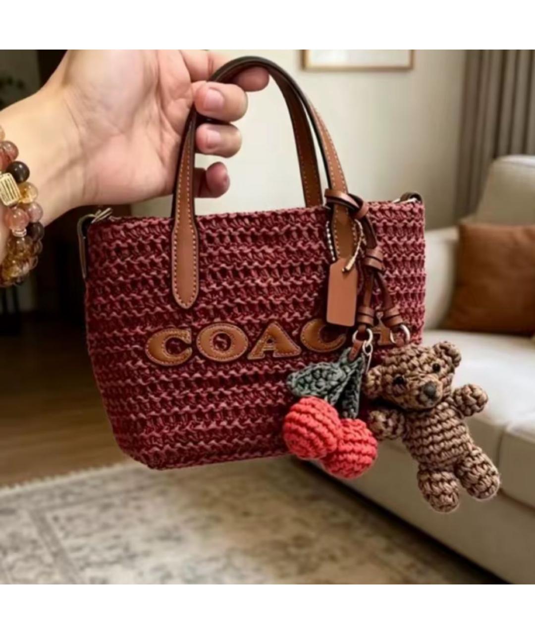 COACH Коричневая сумка тоут, фото 8