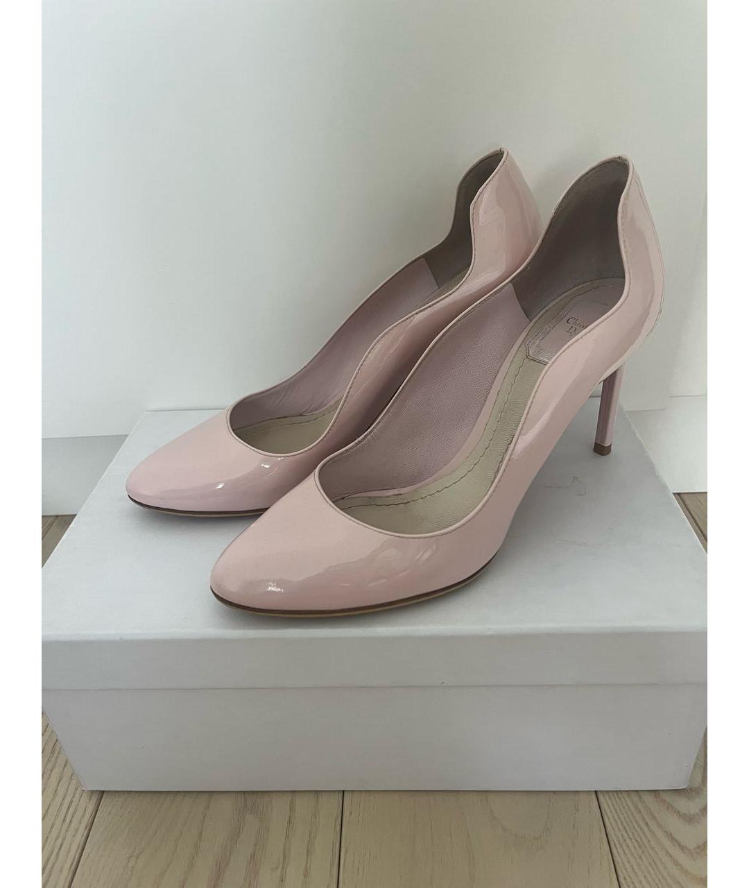 CHRISTIAN DIOR Розовые туфли из лакированной кожи, фото 7