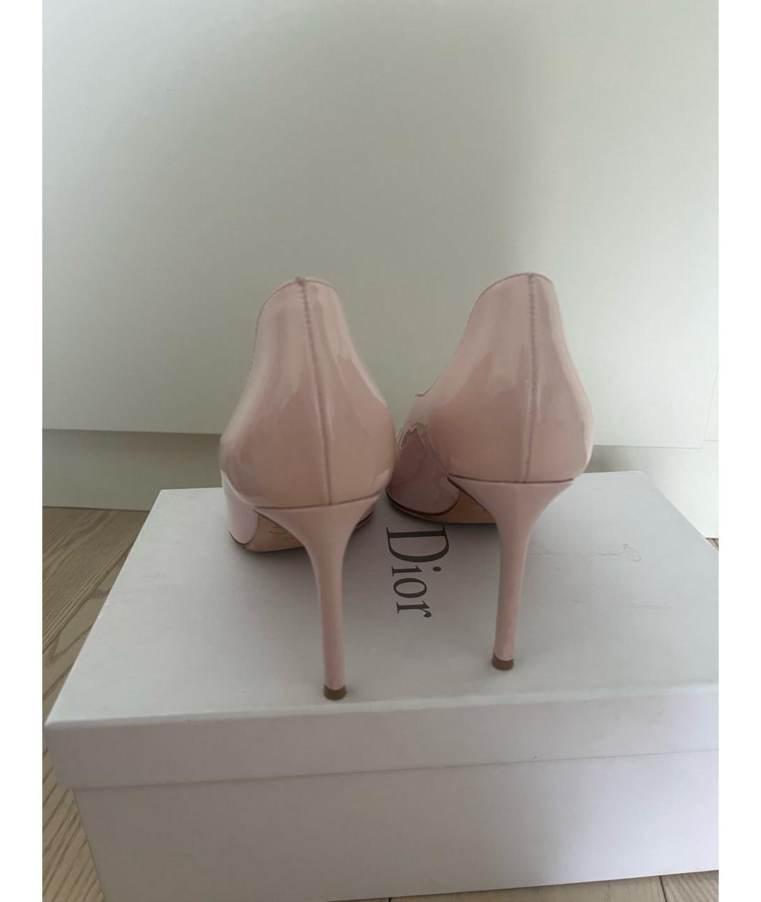 CHRISTIAN DIOR Розовые туфли из лакированной кожи, фото 3