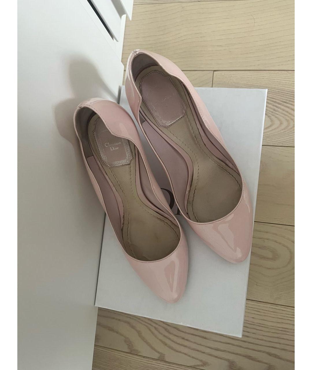 CHRISTIAN DIOR Розовые туфли из лакированной кожи, фото 2