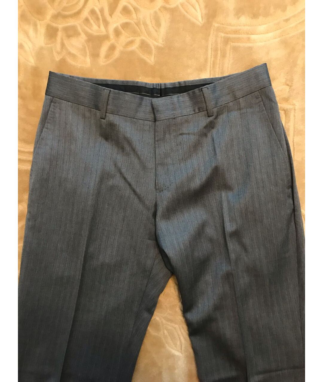 GUCCI Серые шерстяные классические брюки, фото 5