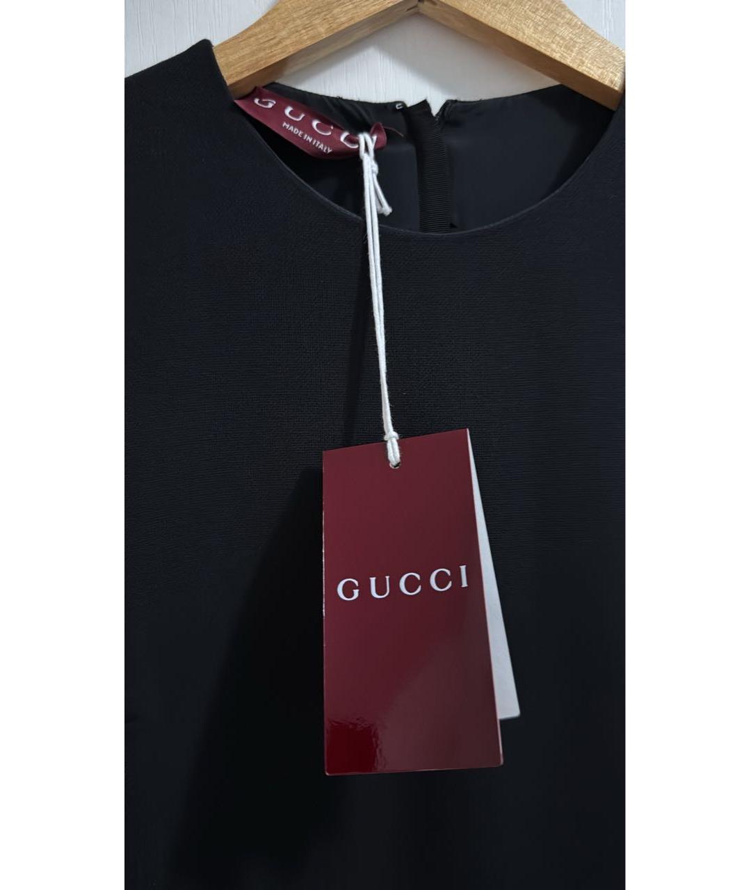 GUCCI Черное креповое коктейльное платье, фото 3