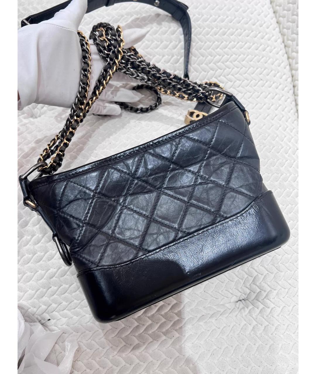 CHANEL Черная кожаная сумка через плечо, фото 3