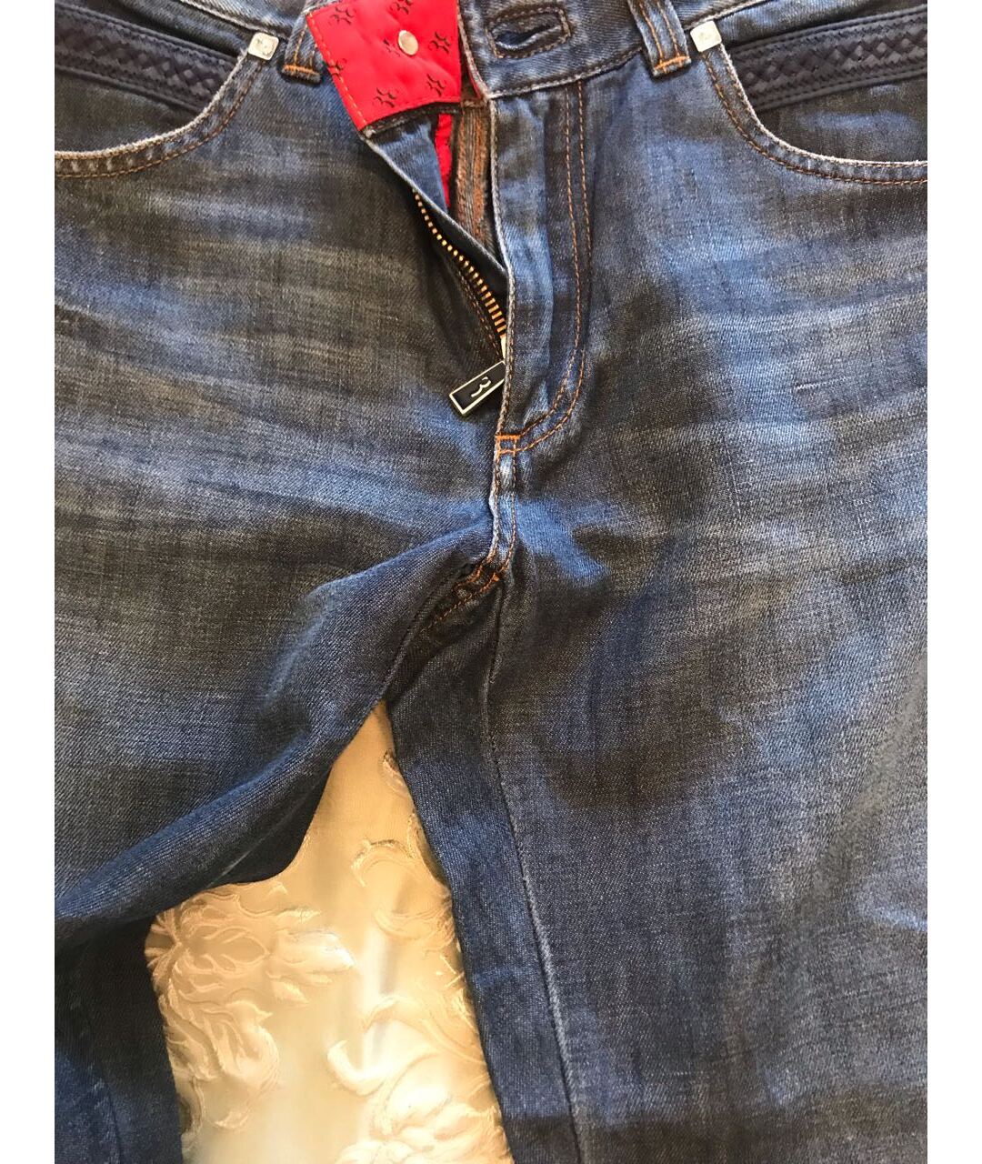 BILLIONAIRE Синие хлопковые прямые джинсы, фото 6