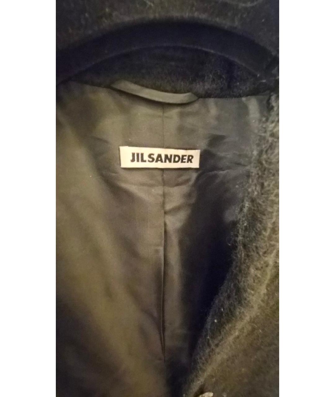 JIL SANDER Черное шерстяное пальто, фото 3