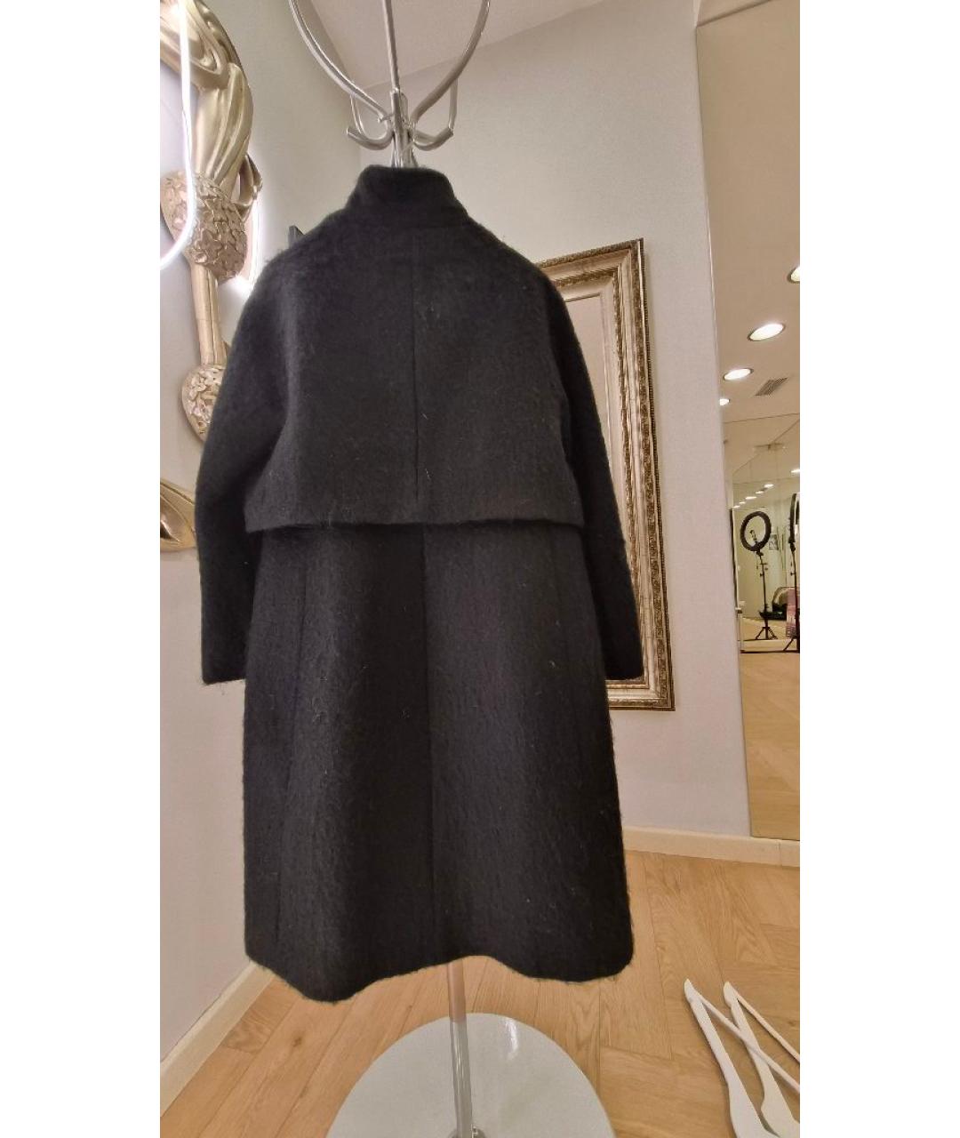 JIL SANDER Черное шерстяное пальто, фото 2