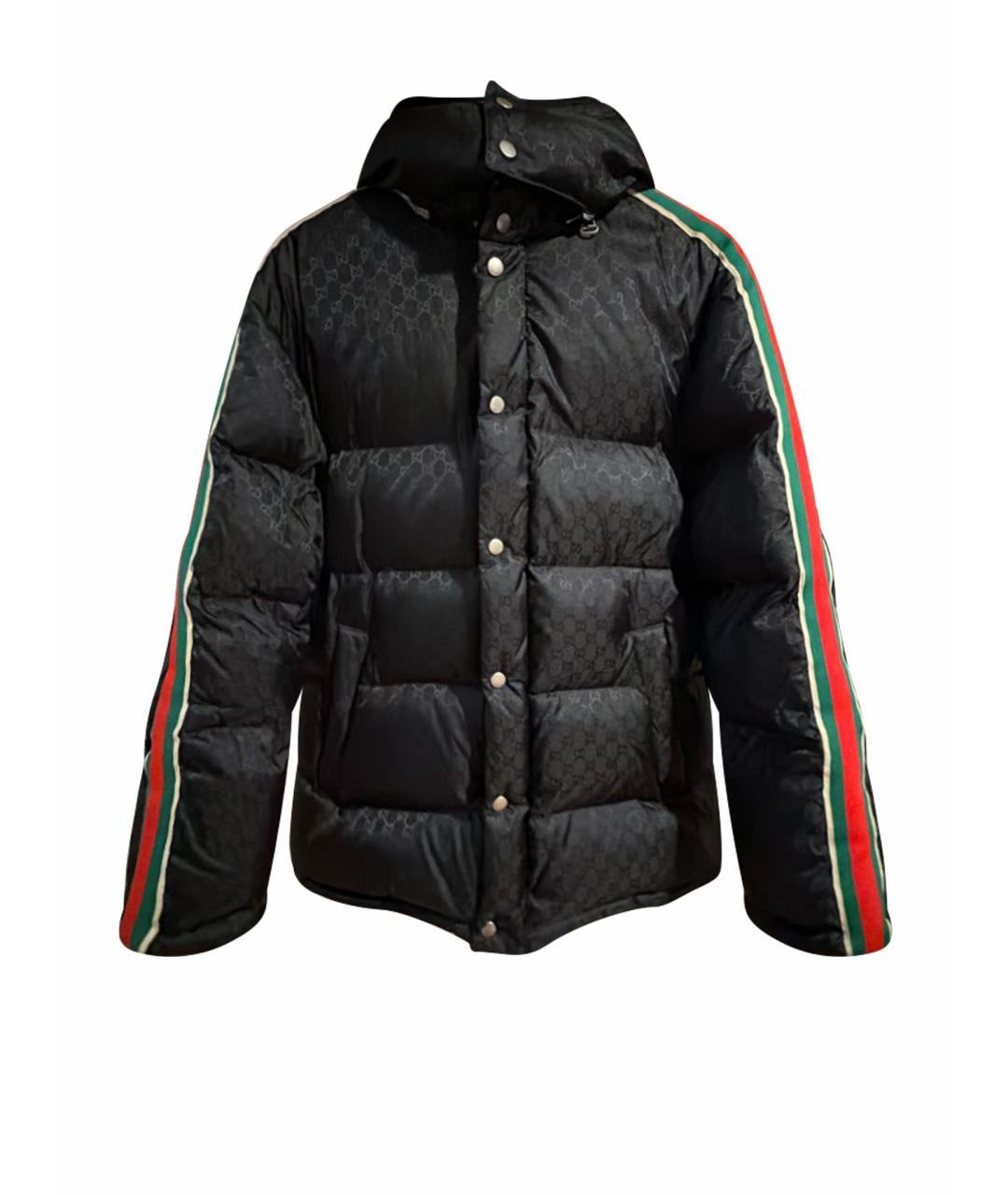 GUCCI Черный атласный пуховик, фото 1