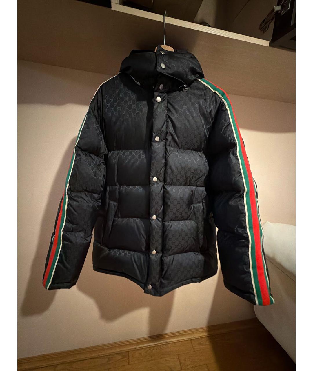 GUCCI Черный атласный пуховик, фото 5