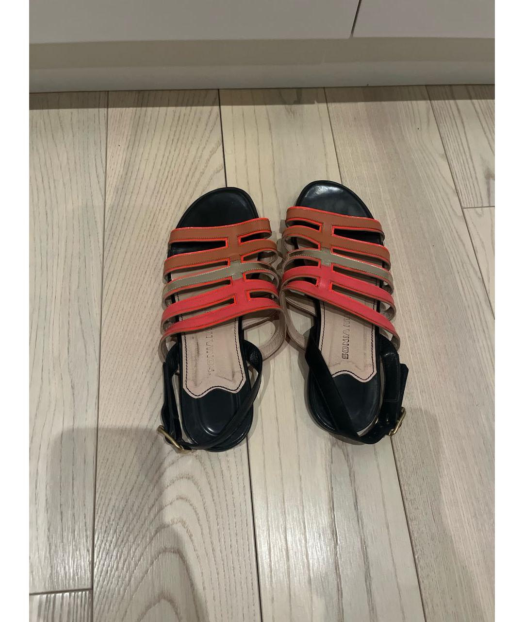 SONIA RYKIEL Мульти кожаные босоножки, фото 3