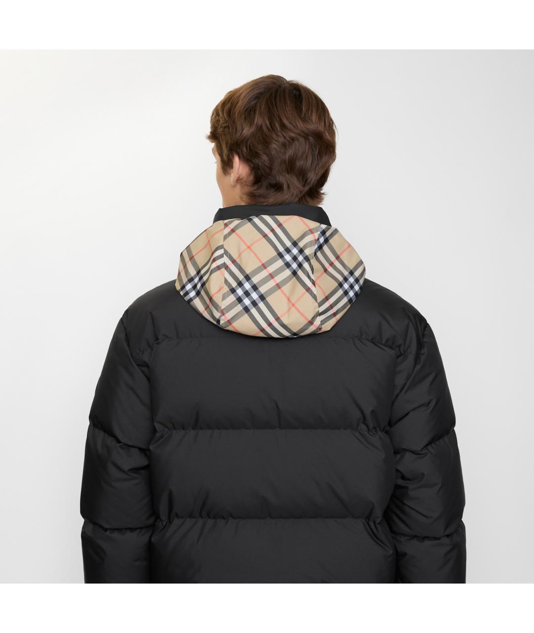 BURBERRY Черный полиэстеровый пуховик, фото 3