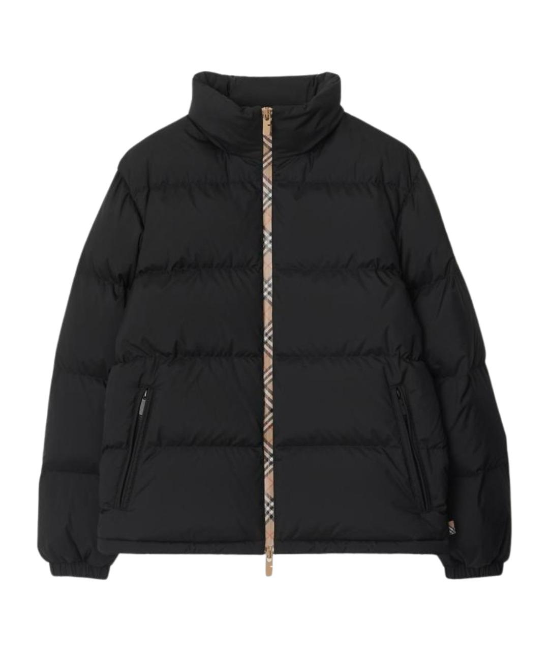 BURBERRY Черный полиэстеровый пуховик, фото 1