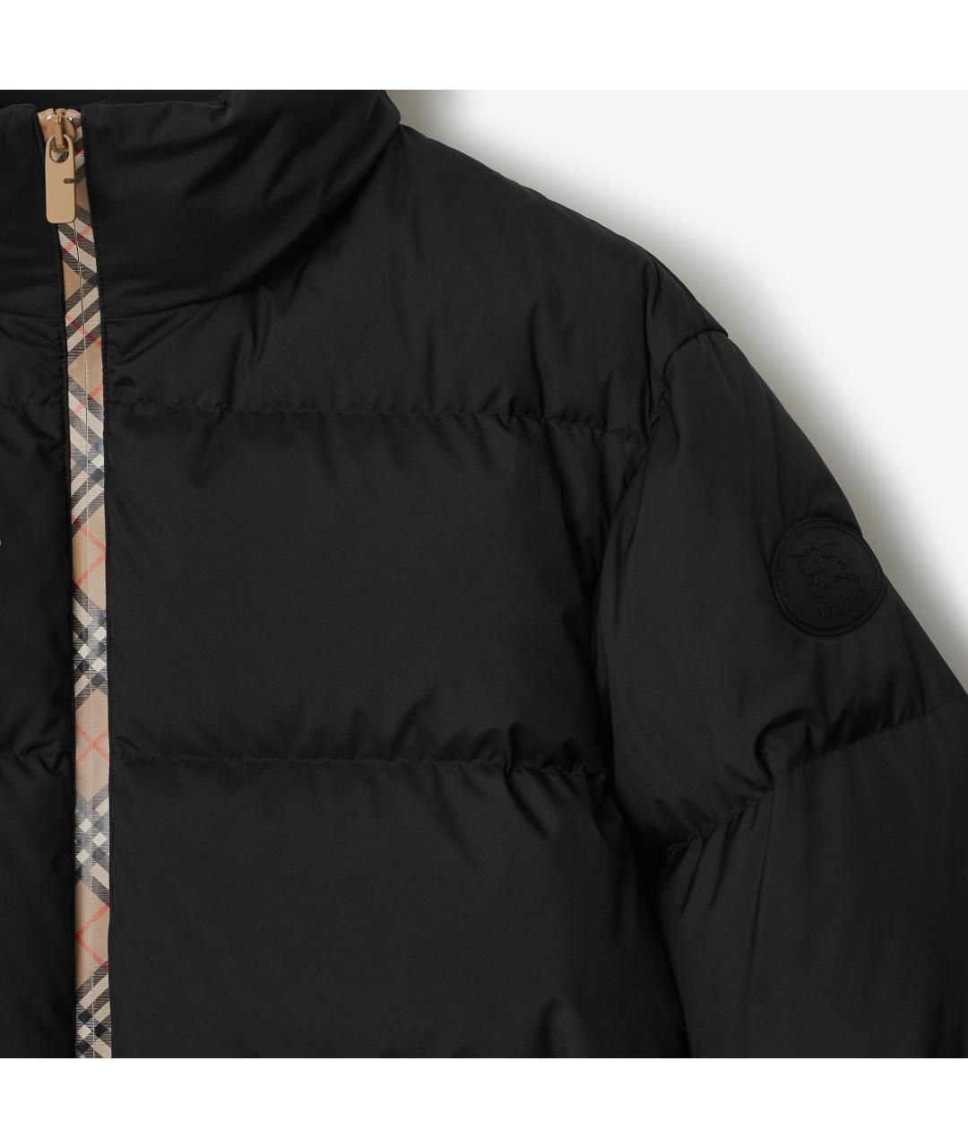 BURBERRY Черный полиэстеровый пуховик, фото 5