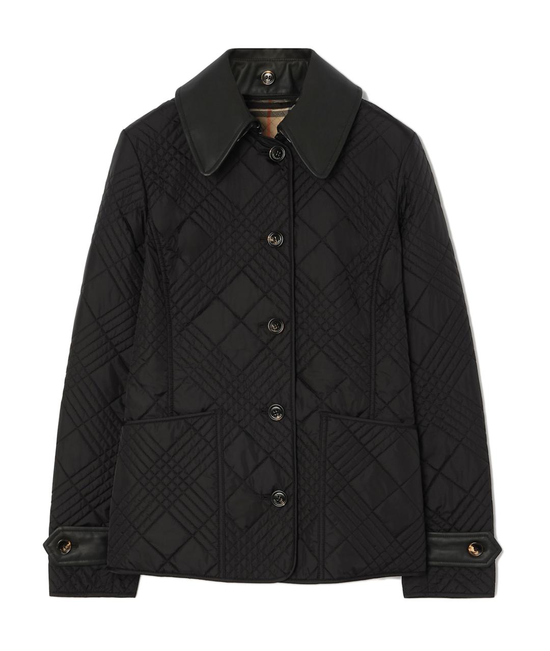 BURBERRY Черная полиамидовая куртка, фото 1