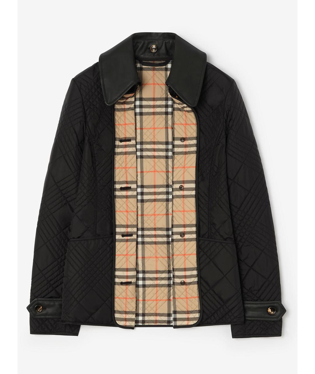 BURBERRY Черная полиамидовая куртка, фото 5