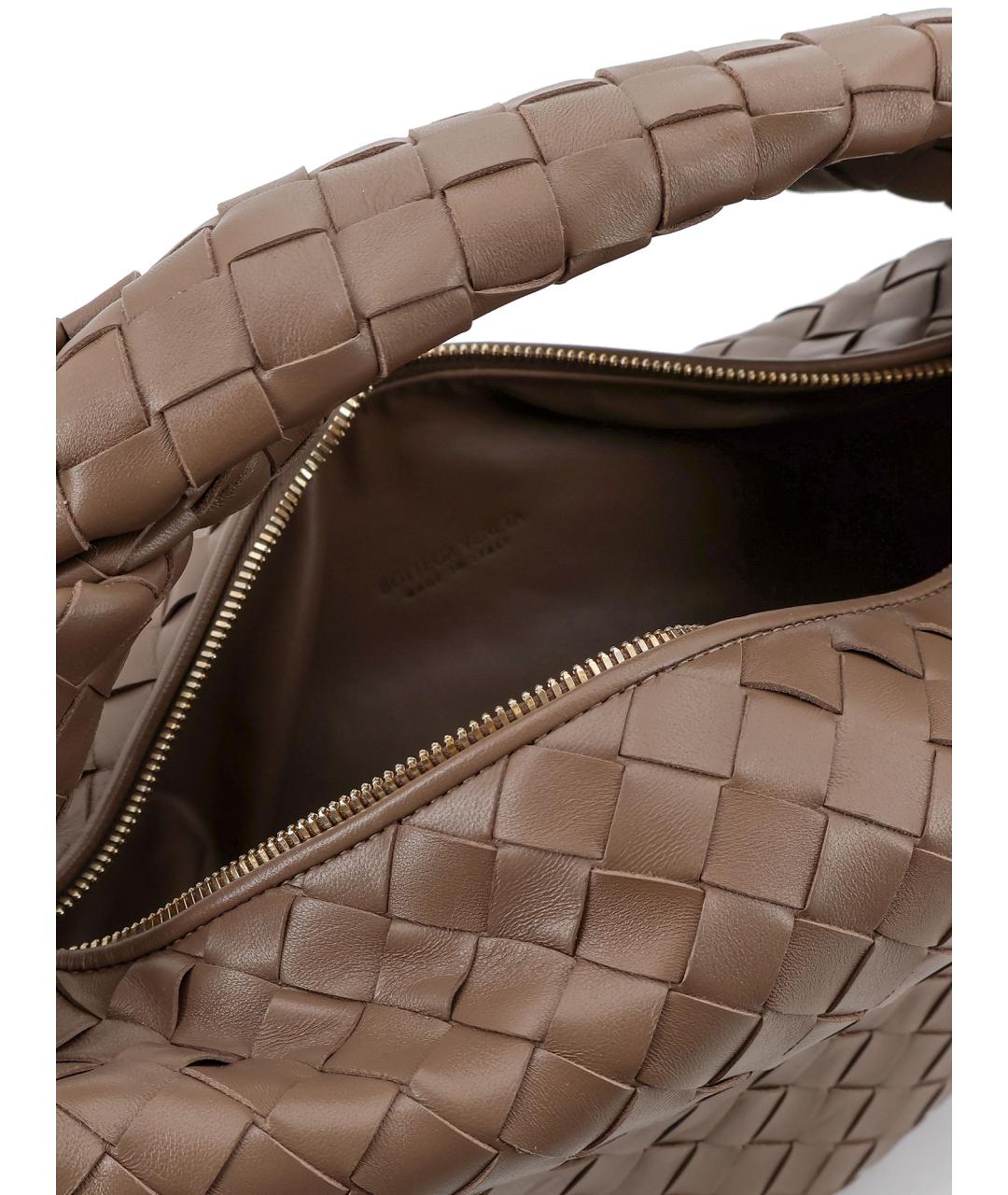 BOTTEGA VENETA Коричневая кожаная сумка через плечо, фото 4