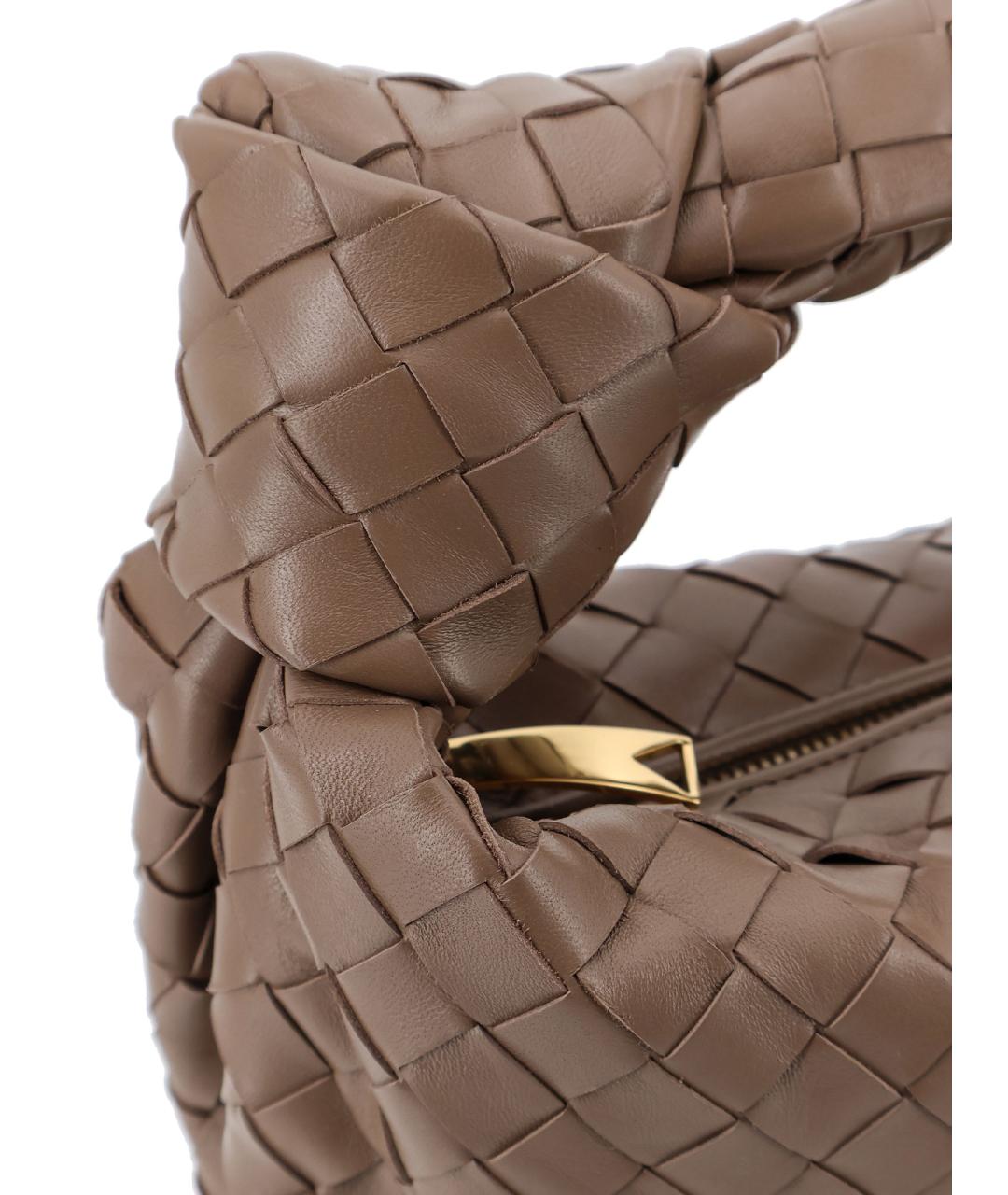BOTTEGA VENETA Коричневая кожаная сумка через плечо, фото 5