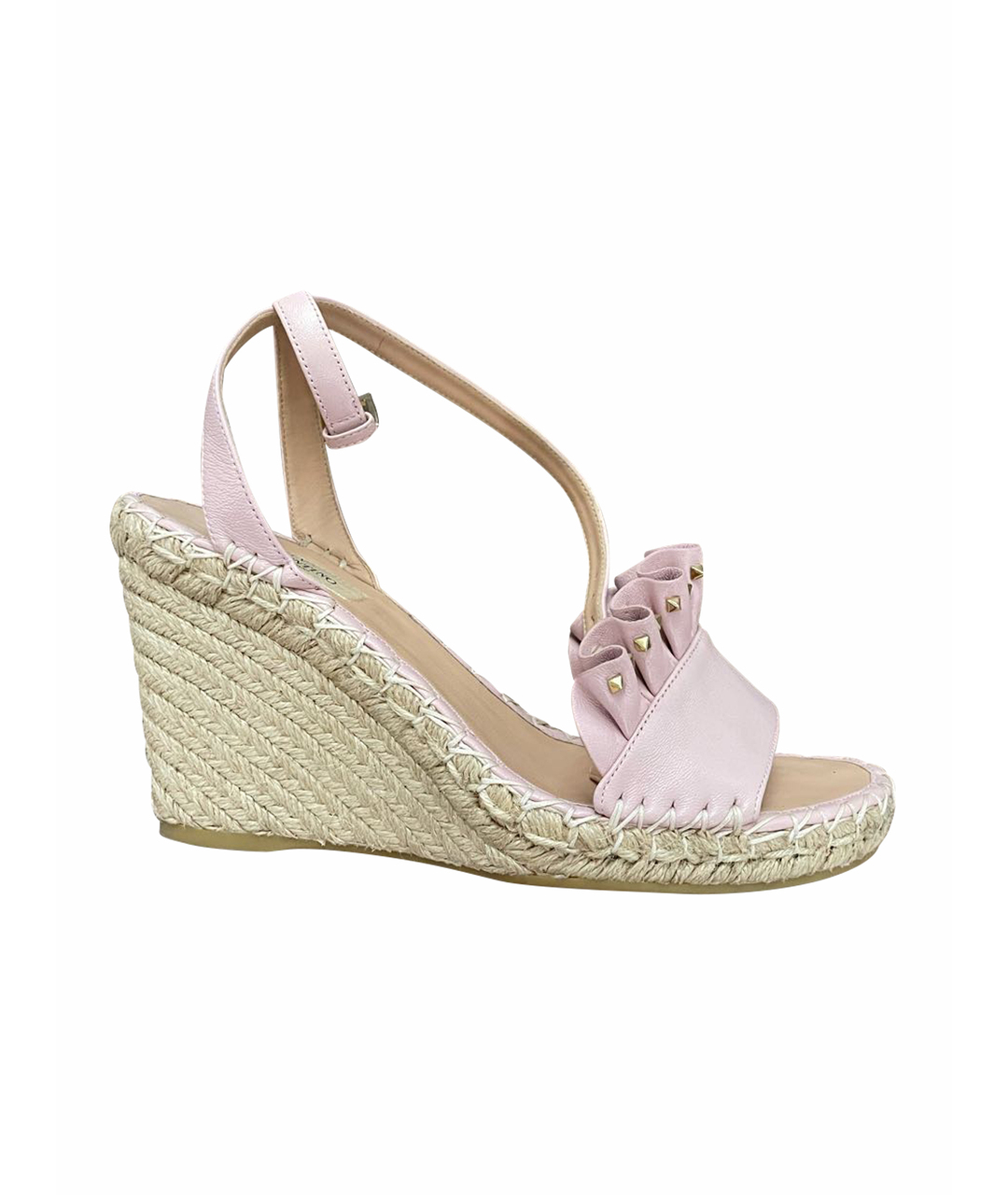 VALENTINO Розовые кожаные босоножки, фото 1
