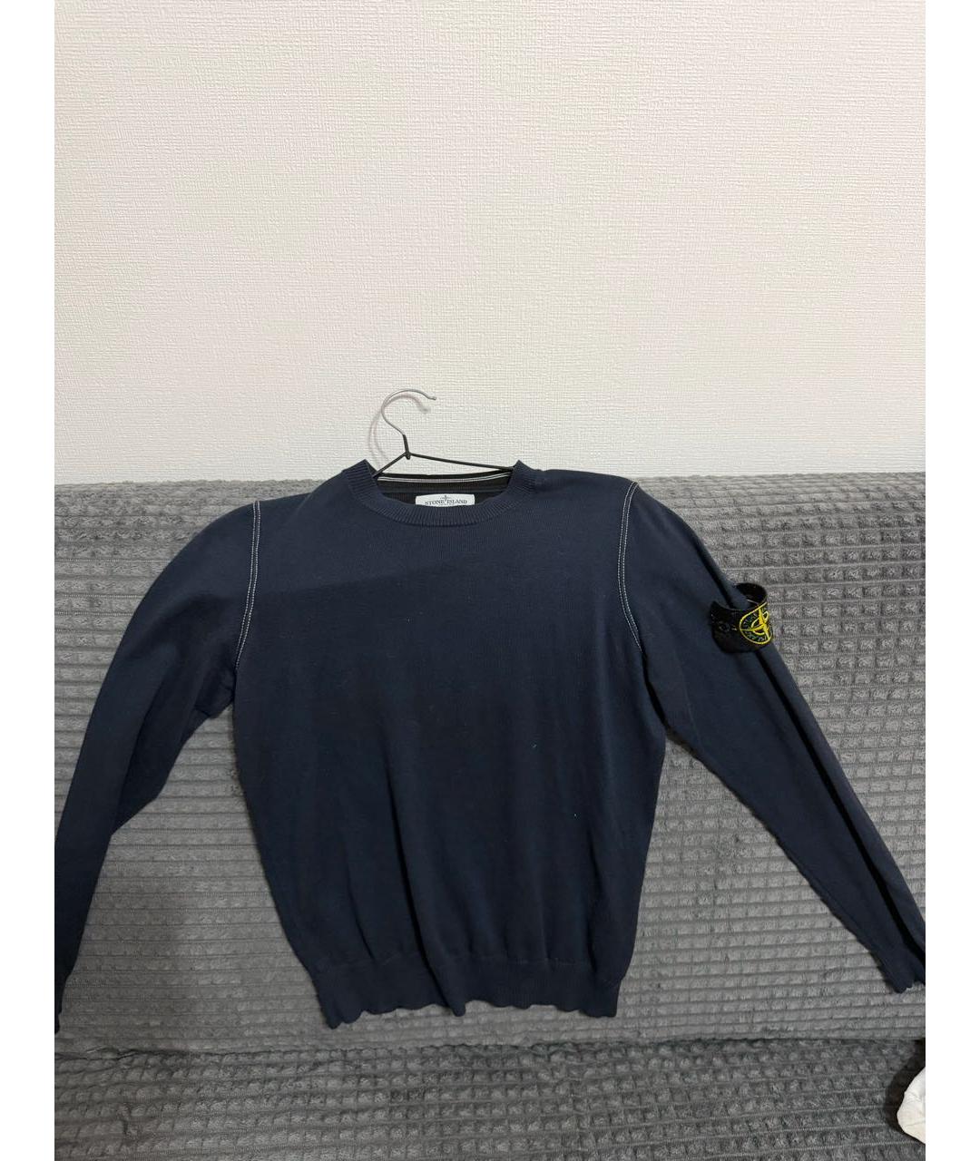 STONE ISLAND Темно-синий кашемировый джемпер / свитер, фото 4