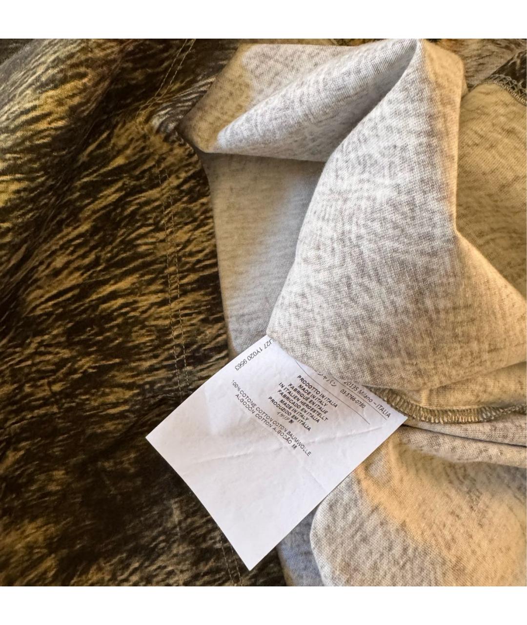 ETRO Коричневая хлопковая футболка, фото 7