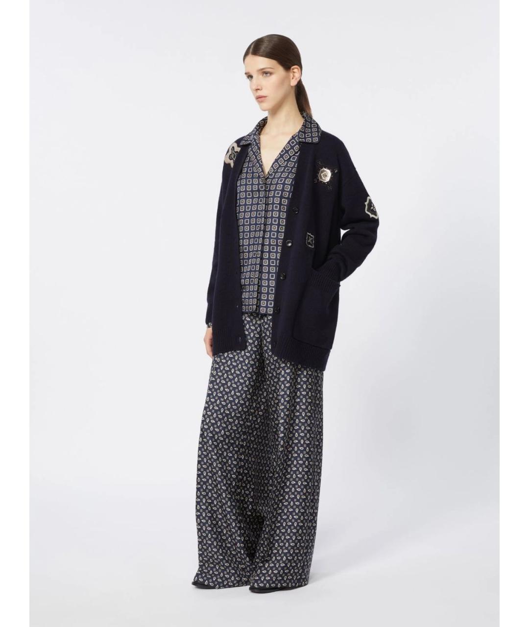 MAX MARA Мульти шелковые прямые брюки, фото 2